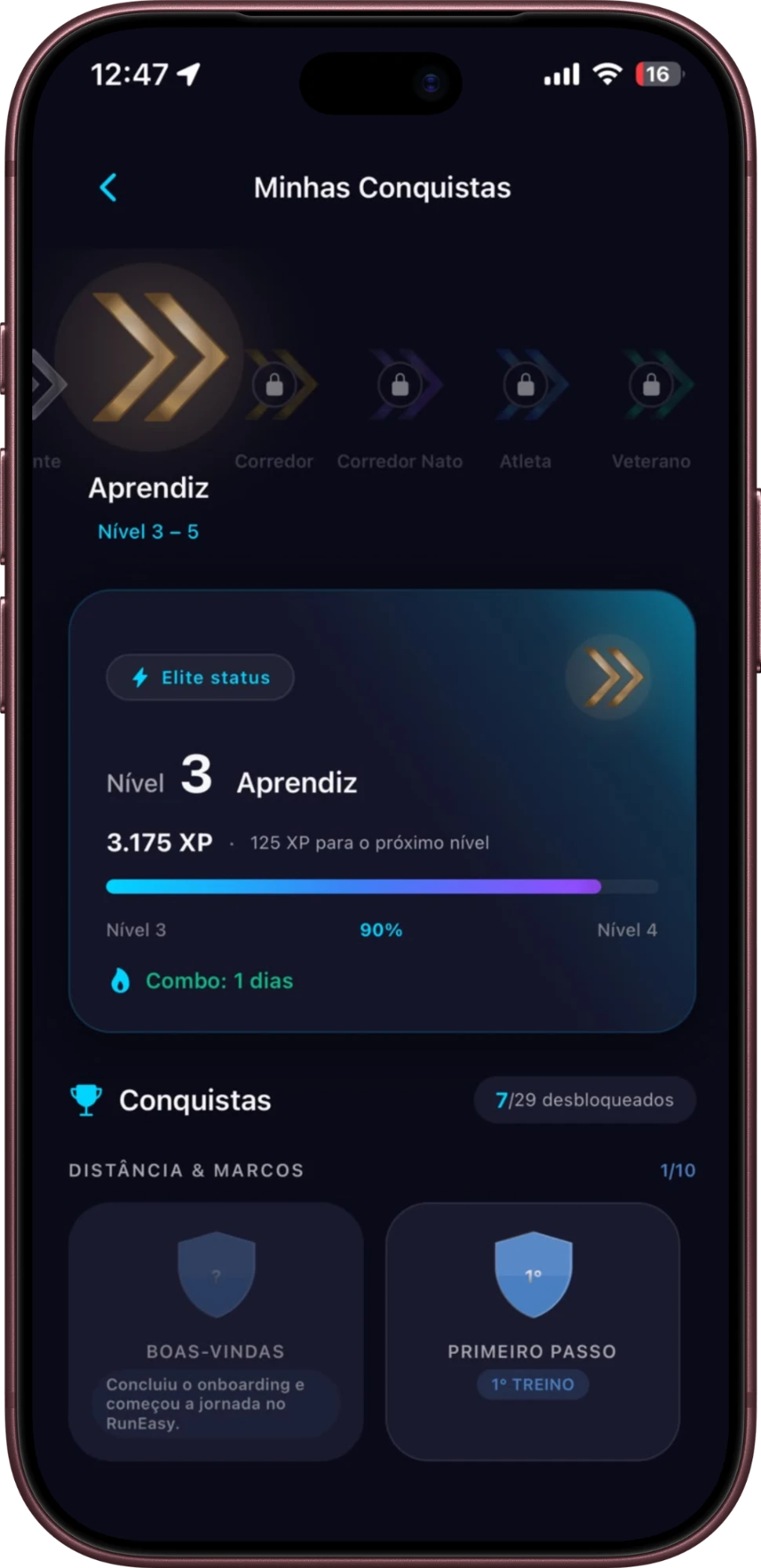 RunEasy - Conquistas